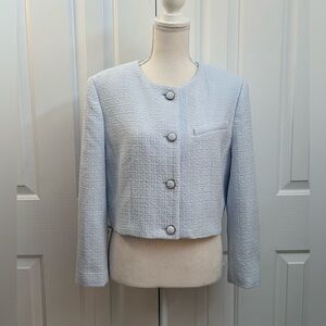 NWT ARITZIA BABATON Women’s Cropped Blazer, Light Blue, Size 10